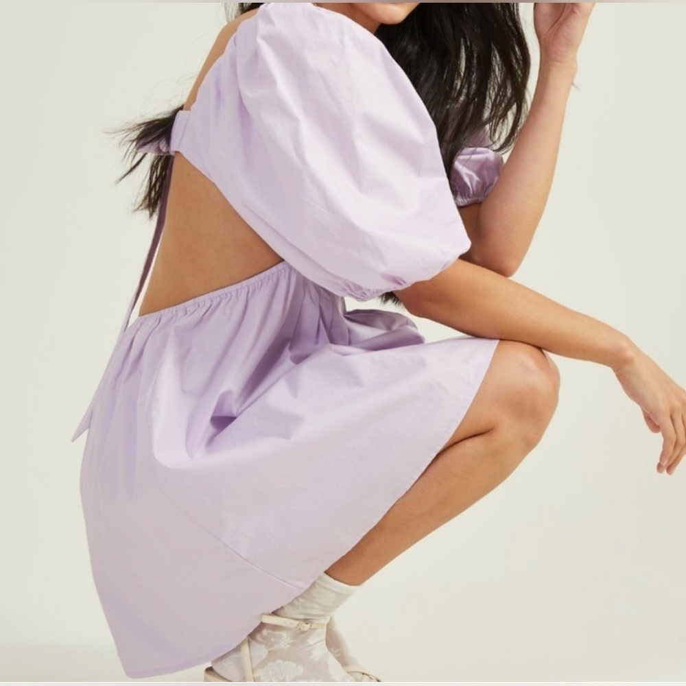 NWT Altar’d State Juliana Poplin Purple Mini Dress - Picture 4 of 4